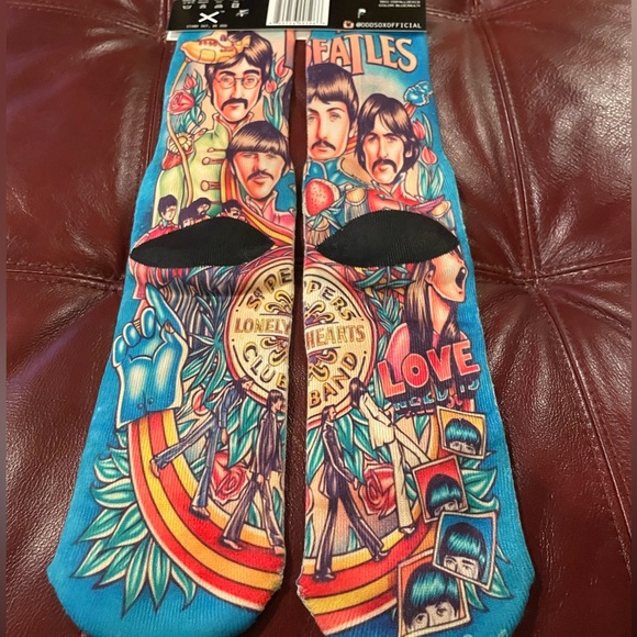 NWT Beatles Odd Sox Crew  One Pair Fits 6-13 - Picture 6 of 9
